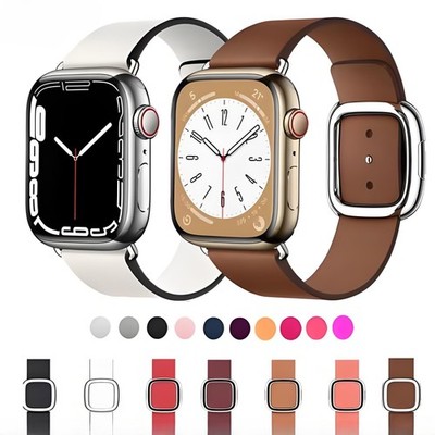 Modern Buckle Strap for Apple Watch Ultra 3 SE 11 10 9 8 Correa Leather Bracelet
