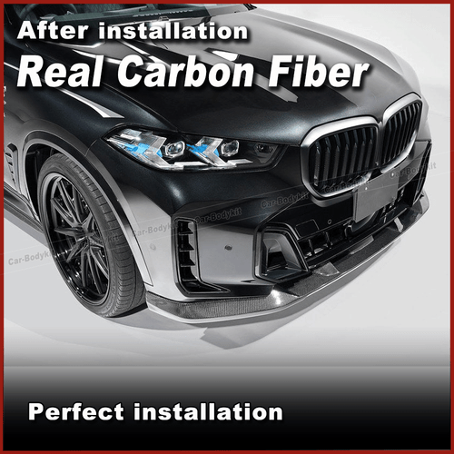 Carbon Frontlippe Frontspoiler Frontansatz Passt für BMW X5 G05 LCI M-Paket 23UP - Picture 5 of 10