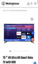 75 inch westinghouse roku tv