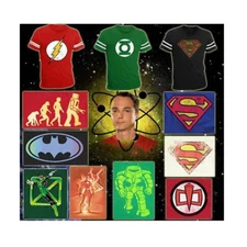 Adult Men's Sheldon Cooper on The Big Bang Theory TV Show Cosplay Printed Tee