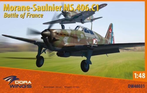 1/48 Morane-Saulnier MS.406.C.1 Schlacht um Frankreich (DW48031) - NEU Dora Flügel! - Bild 1 von 3