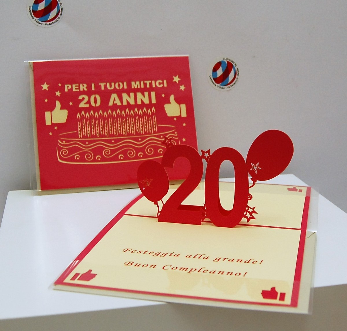 Biglietto Auguri Compleanno 40 Anni Pop Up 3D - Con Numero 40 - Misura 50x20 Cm - Con Busta - Foto 13