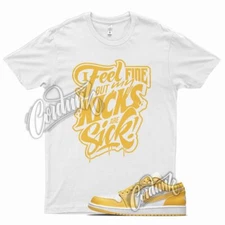 White SICK T Shirt for J1 1 Pollen Yellow University Gold SB Overbreak