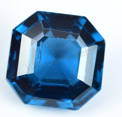 5.80 Ct Natural Swiss Blue Topaz Emerald Flawless CERTIFIED Loose Gemstone - Picture 2 of 6