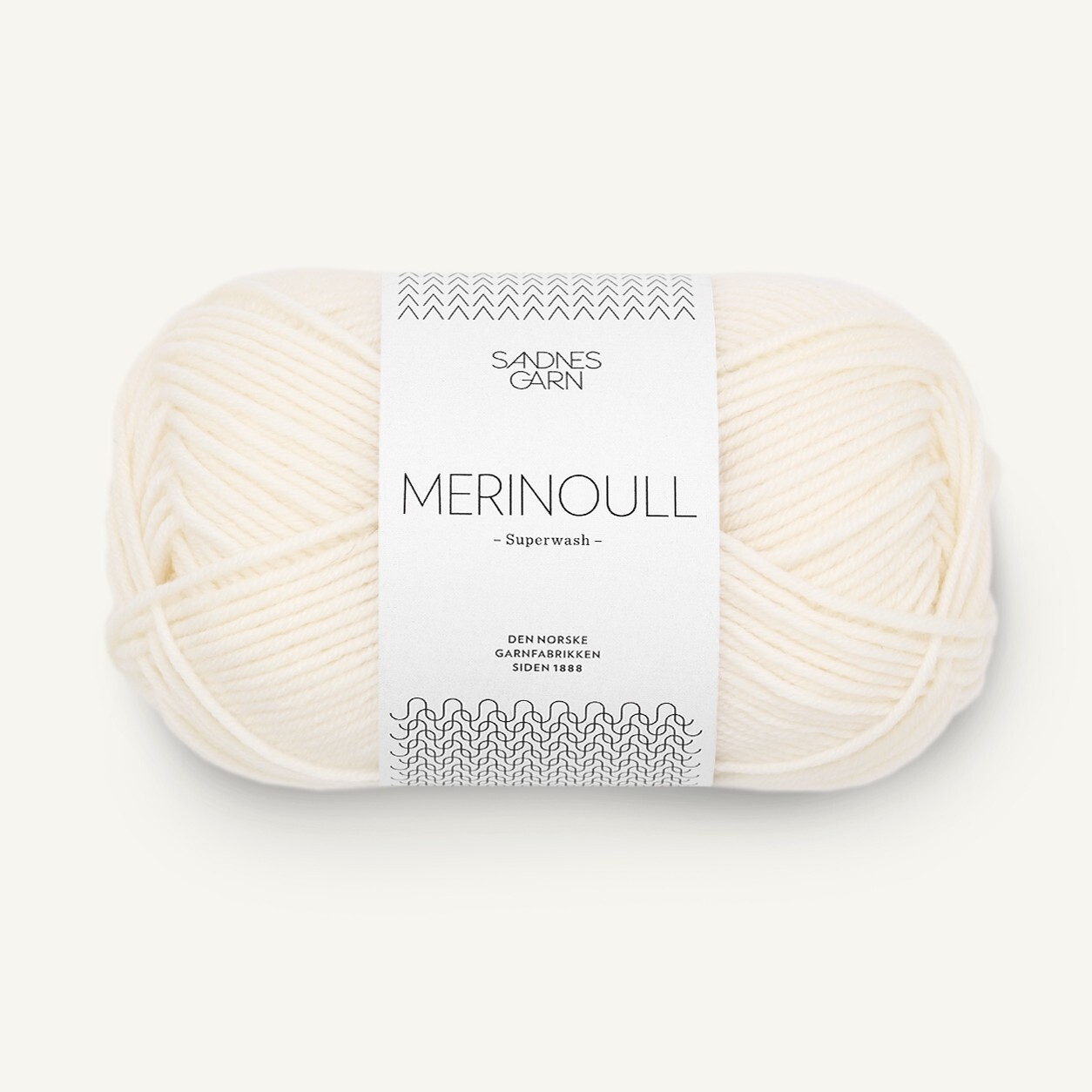 Merino Wool by Sandnes Garn - White (1002) - 50 g / approx. 105 m Yarn