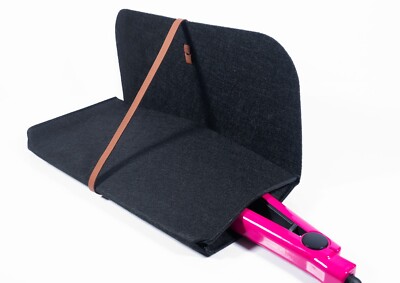 Matte & Tasche Hitzebeständig für Lockenstäbe Haarglätter Sicherheit Hülle Case