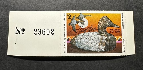 WTDstamps - 1979 NEVADA - State Duck Stamp - Mint OG NH **ARTIST SIGNED** - Picture 1 of 2