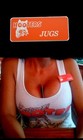 Jugs Hooters Uniform Name Tag Cross Dresser Showgirl Celebrity — photo 1