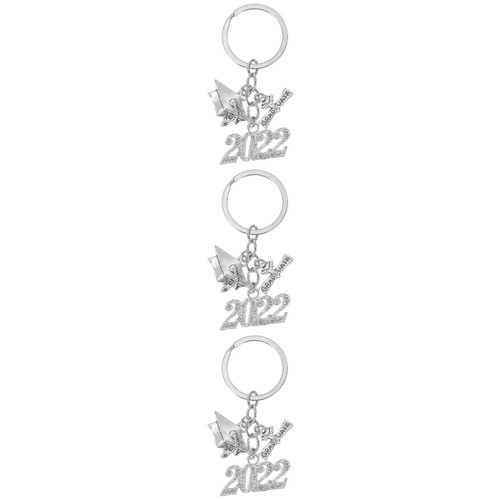 3 Count Rhinestone Keychain Glitter Backpack Graduation Themed Season