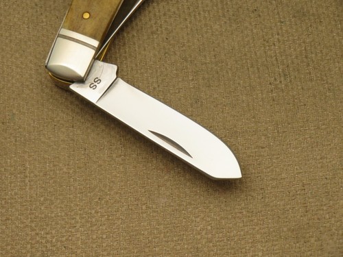 Case XX USA 2023 Stamp 6375 SS Jumbo Stock Knife - Smooth Antique Bone - MINT - Picture 10 of 13