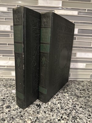 Compton's Pictured  Encyclopedia Fact Index 1949 Vol #13#14 Black Embossed  VG