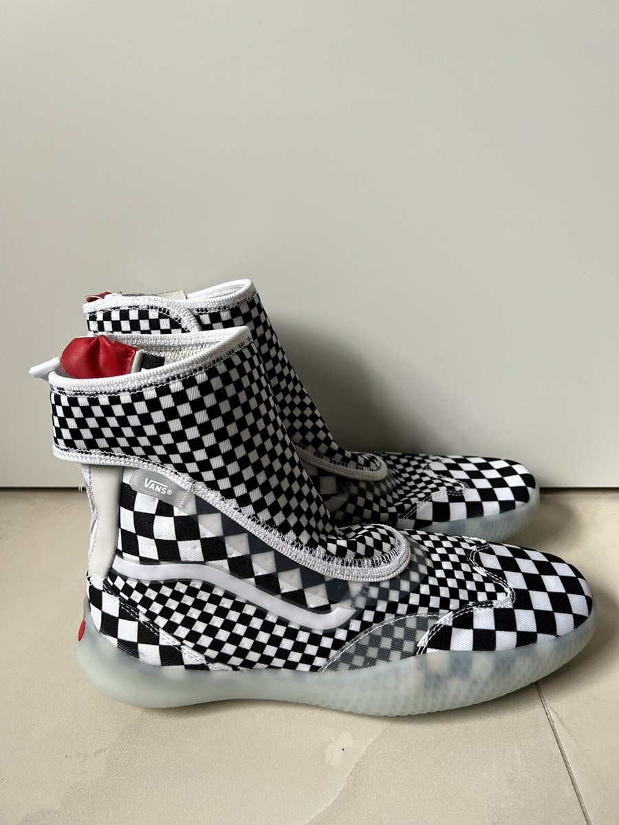 Vans Vault Boot Skoot Lx Checkered White Black Size men 10