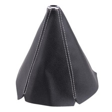 Shift Knob Shifter Boot Cover Black With Black Stitches Pvc Leather Mt At Sport