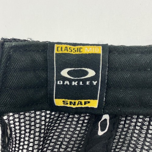 Oakley Snapback Hat Adjustable Mesh Gray/Black Cap - Picture 6 of 6