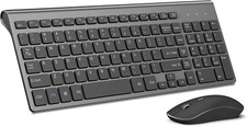 Combo De Teclado Y Mouse Inalambricos Compact Slim Para Inal mbrico Color Gris