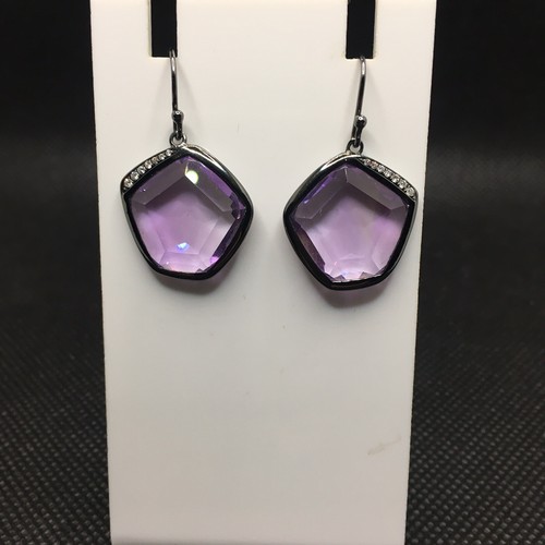 IPPOLITA  Amethyst Diamond Wicked Sterling Silver Drop Earrings