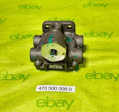 473 500 008 0 Genuine Wabco Quick Release Valve Air Brake, A/C, 4-Port OEM-New