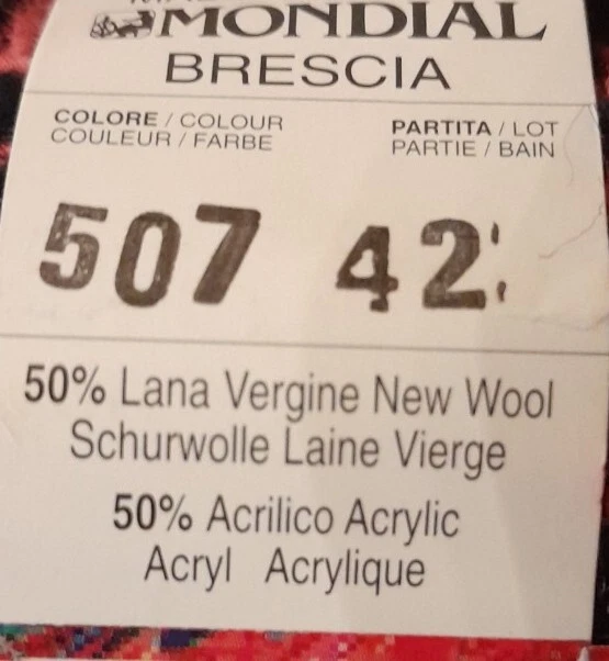 9 NWT Balls Mondial Opera 50% new wool 50% acrylic mixed colors Italy  - Image 3 of 4