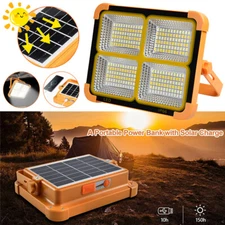 Solar Light Rechargeable LED Outdoor Work Camping Flood Lamp Portable Emergency