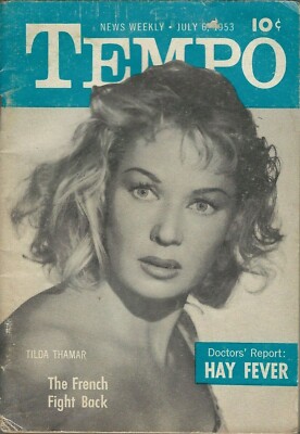 Tempo Magazine  July 6 1953 Tilda Thamar Hay Fever Sun Yup Park