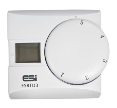 Raumthermostat kabelgebunden digital mit LCD-Display Heizungssteuerung - ESI ESRTD3