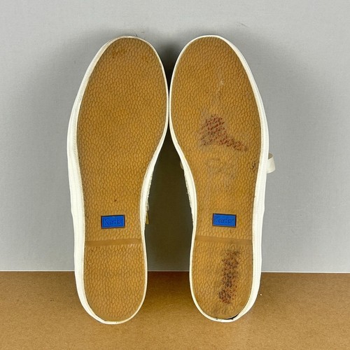 Kate Spade Keds Triple Triple Up Platform Glitter Sneakers Womens 8.5 Cream Gold - 第 8/22 張圖片