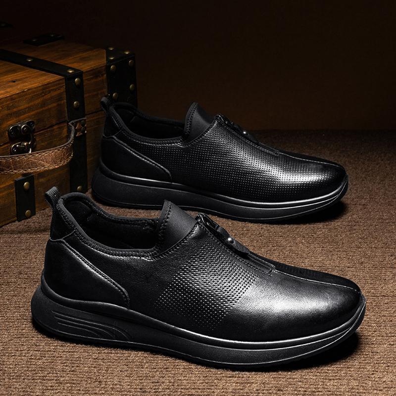 SAOLA Scarpe con suola spessa casual uomo business British Oxfords Wedding Pump nere pull on