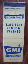 GENERAL MOTORS INSTITUTE (FLINT, MICHIGAN) 1960s MATCHBOOK MATCHCOVER -F6