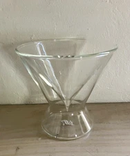 Dragon Glassware 1 Martini Cocktail Glass Clear Hourglass Double Wall NEW COND