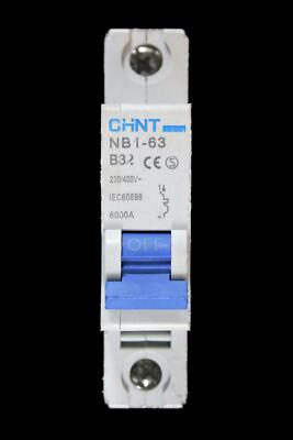 CHINT 32 AMP CURVE B 6kA MCB SCHUTZSCHALTER NB1-63