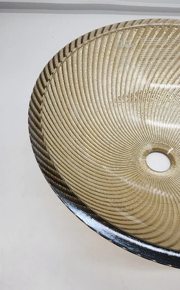 JSG Oceana 16" Vaso de Baño de Vidrio Fregadero Cuenco, Verde Mar 005-202-200 Foto 3 de 4