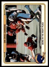 1982 Fleer NFL Team Action BEING IN THE RIGHT PLACE . #48