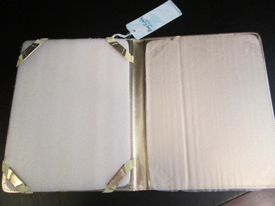 Tangerine Orange Straw iPad Tablet Cover by Mud Pie, 9"-10", NWT - Image 2 of 3