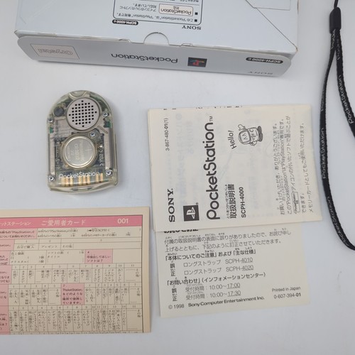 Sony PocketStation poket station playstation 1 Mini Console Clear Japan USED - Picture 3 of 8