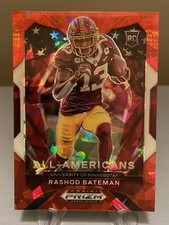 2021 Prizm Draft Picks All American Rashod Bateman Red Cracked Ice RC #196