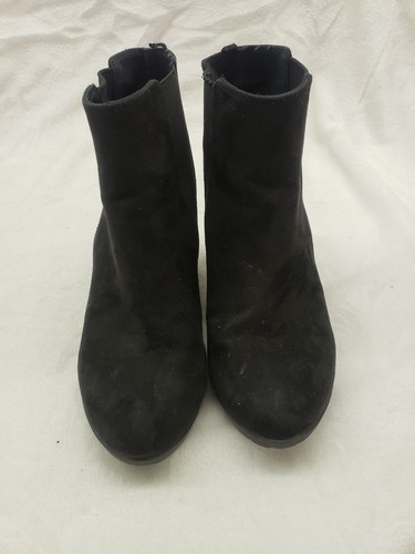 H\u0026M Womens Black Ankle Boots Wedge Heel 