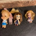 Lot Of 3 Vintage 1960s Mattel Little Kiddles Dolls W/ Original Clothes~SEE PICS!