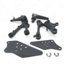 Front Rider Foot Rest Pegs Brackets For 09-11  Kawasaki  ZX-6R black