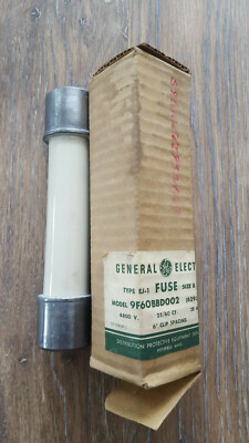 GENERAL ELECT. FUSE TYPE EJ-1 MODEL 9F60BBD002, 4800V 25/60CY, 2E AMP