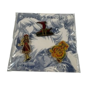 Langrisser IV 4 Special Edition CIB W Pins SEGA Saturn SS Japan