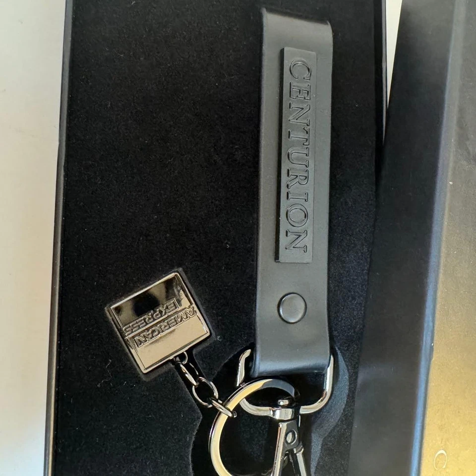 American Express Centurion Card Holders Limited Black Leather Keyring Novelty - Image 3 of 4