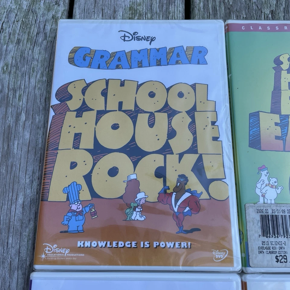 NEW Lot 4 Schoolhouse Rock DVD Multiplication Grammar Science Earth Collection - Image 2 of 4