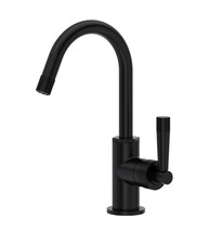 Rohl MB01D1LMMB Matte Black Single-Hole Bathroom Sink Faucet   Modern 1-Handle