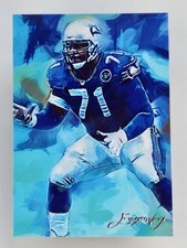 Walter Jones Art Card Limited 39/50 Edward Vela Signed (Seattle Seahawks)