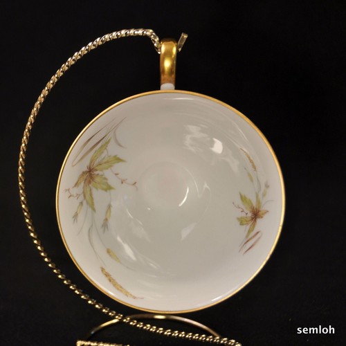 Bavaria Edelstein Set of 3 Cups & Saucers + Extra Saucer Aurora Gold 1929-1972 - Picture 8 of 12