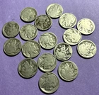 Lot of 17 Buffalo Nickel Coins No Date Collection