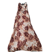 Forever 21 Maxi Dress Womens Small Peach Tropical Floral Excellent Halter Slit