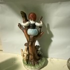 Vintage Capodimonte Figurine Girl In Tree Dog   Preowned — photo 7