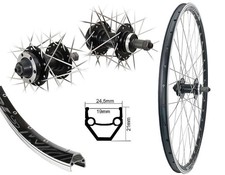 24 Zoll Hinterrad DMS19 24" Disc 6-Loch Schraubkranz schwarz Hohlkammer 19-507