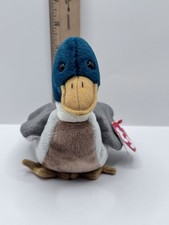 Ty  Jake  1997 Beanie Baby Mallard Duck Gray And Brown With Green Head